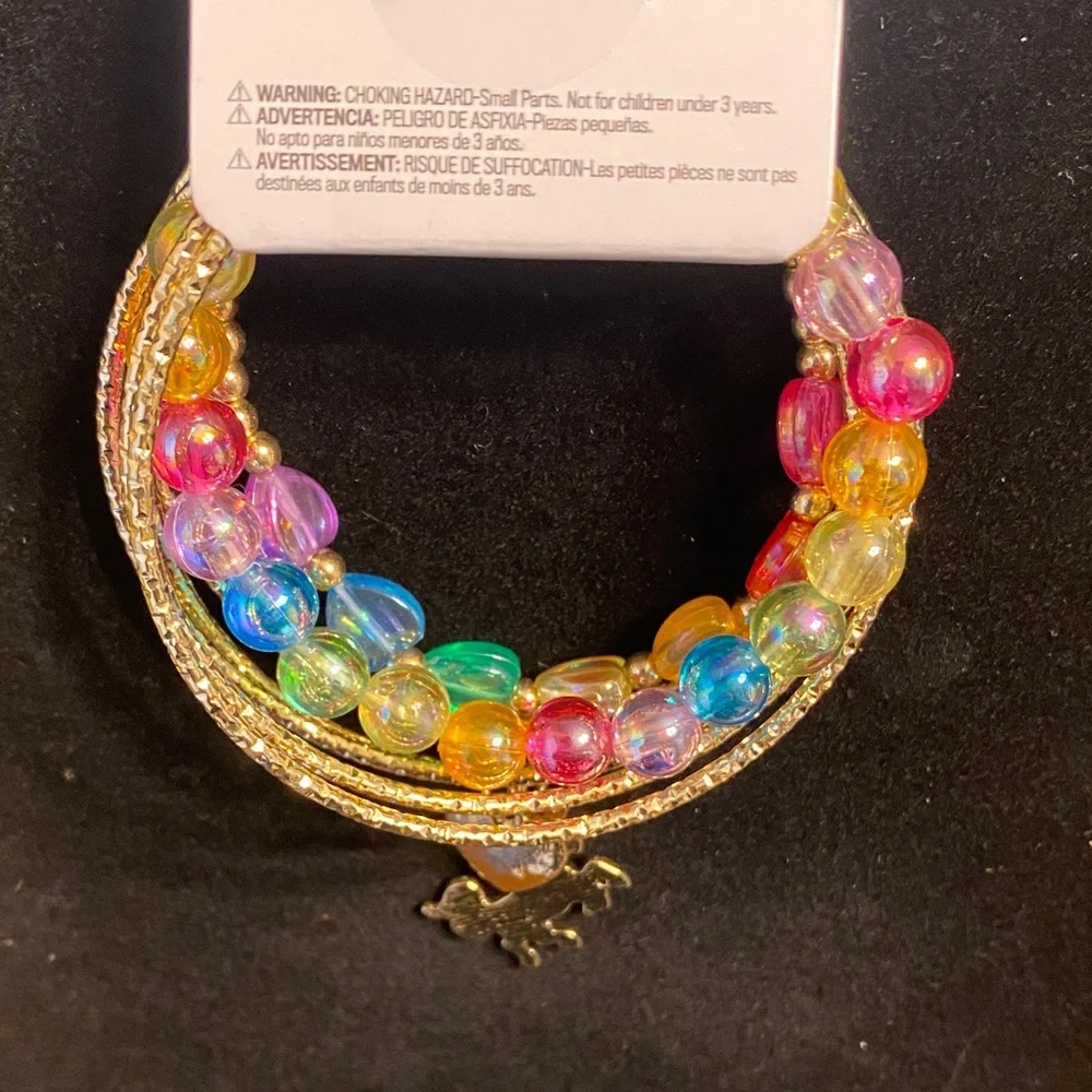 The Children’s Place Colorful Beaded Bracelet Set with Unicorn Charm